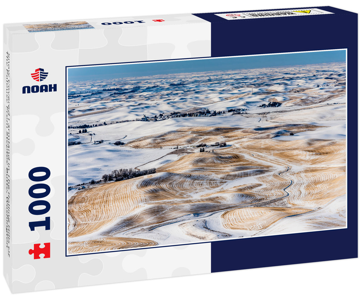 Snow Covered Farmland In The Rolling Hills Of The Palouse From Steptoe Butte, Washington