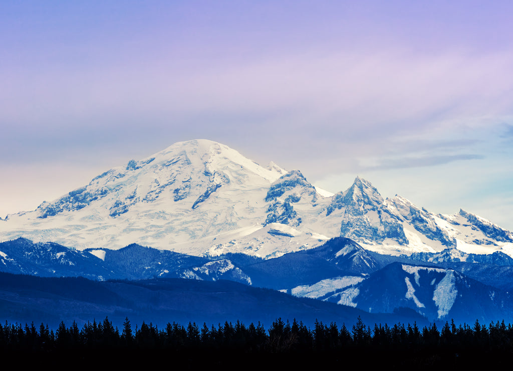The Majestic Mt. Baker during a Summer Sunrise, Washington