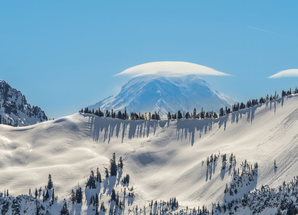 Winter view of Mount Adams, Washington