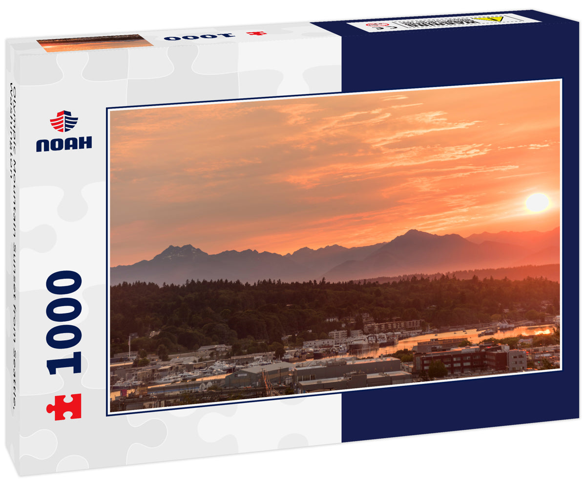 Olympic Mountain Sunset from Seattle, Washington