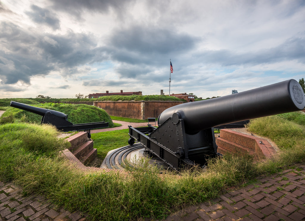 The Cannons at Fort McHenry in Baltimore, Maryland