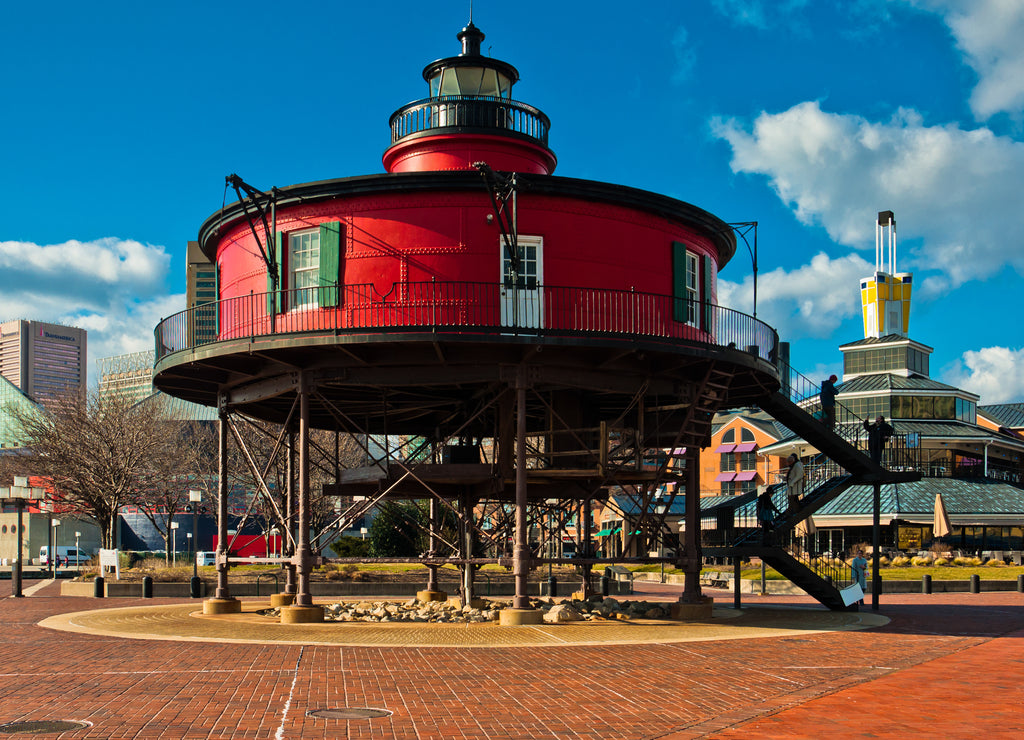 Seven Foot Knoll Lighthouse, at the Inner Harbor in Baltimore, Maryland