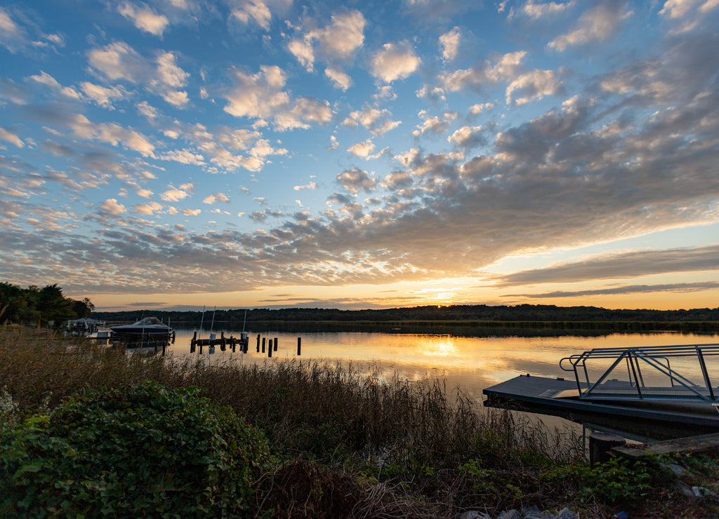 sunset patuxent river calvert county southern maryland usa