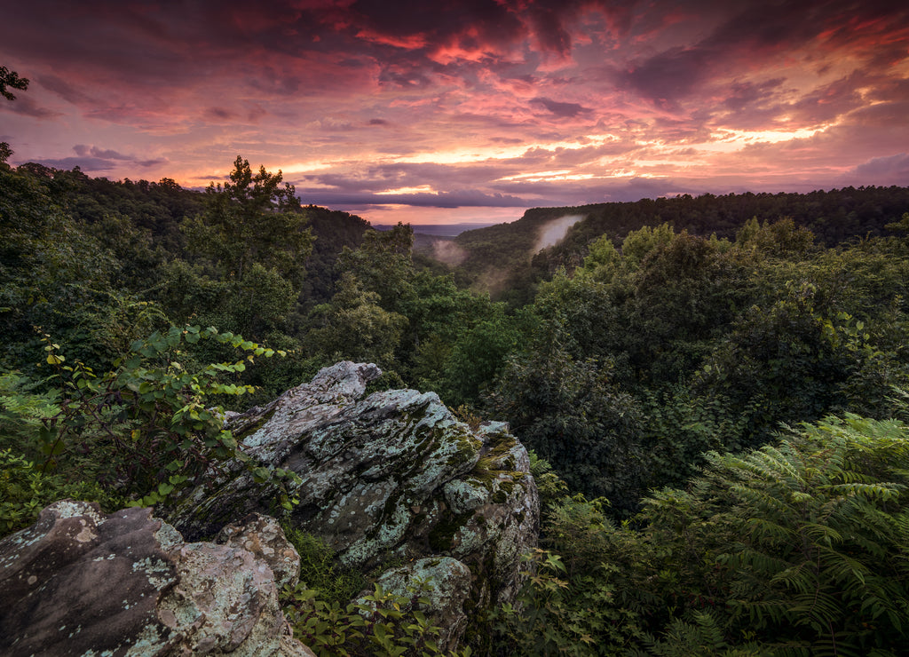 Petit Jean State Park Arkansas. Overlook scenic view from Petit Jean sate park near Morrilton Arkansas