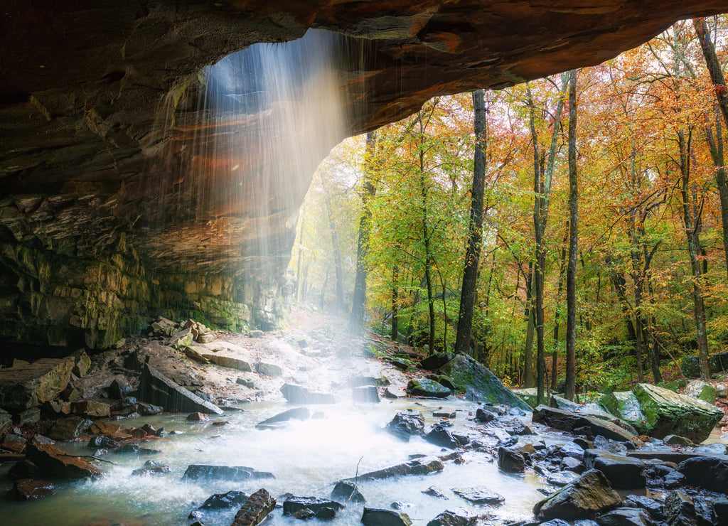 Glory Hole Falls Arkansas in autumn