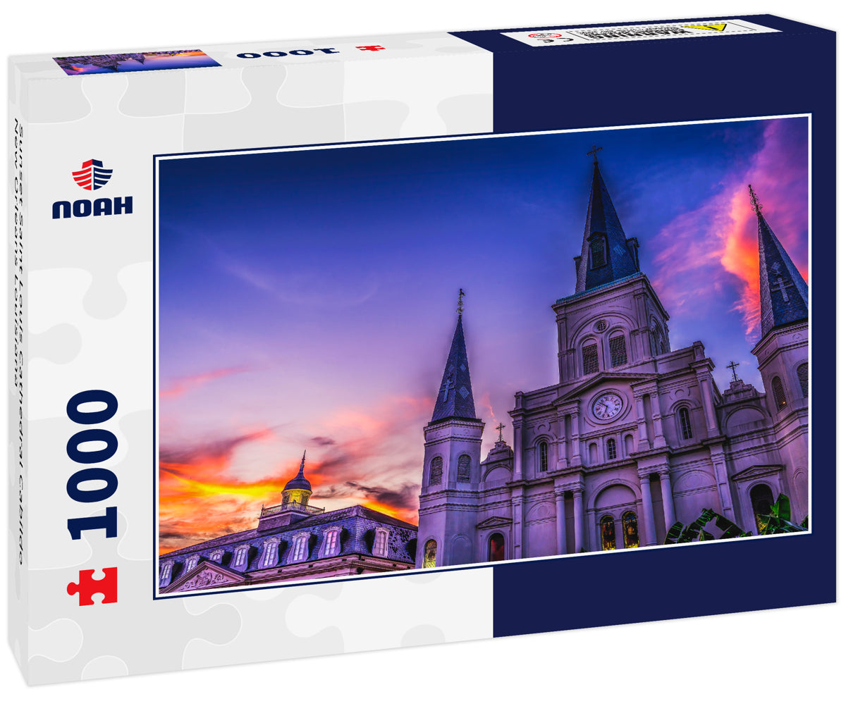 Sunset Saint Louis Cathedral Cabildo New Orleans Louisiana