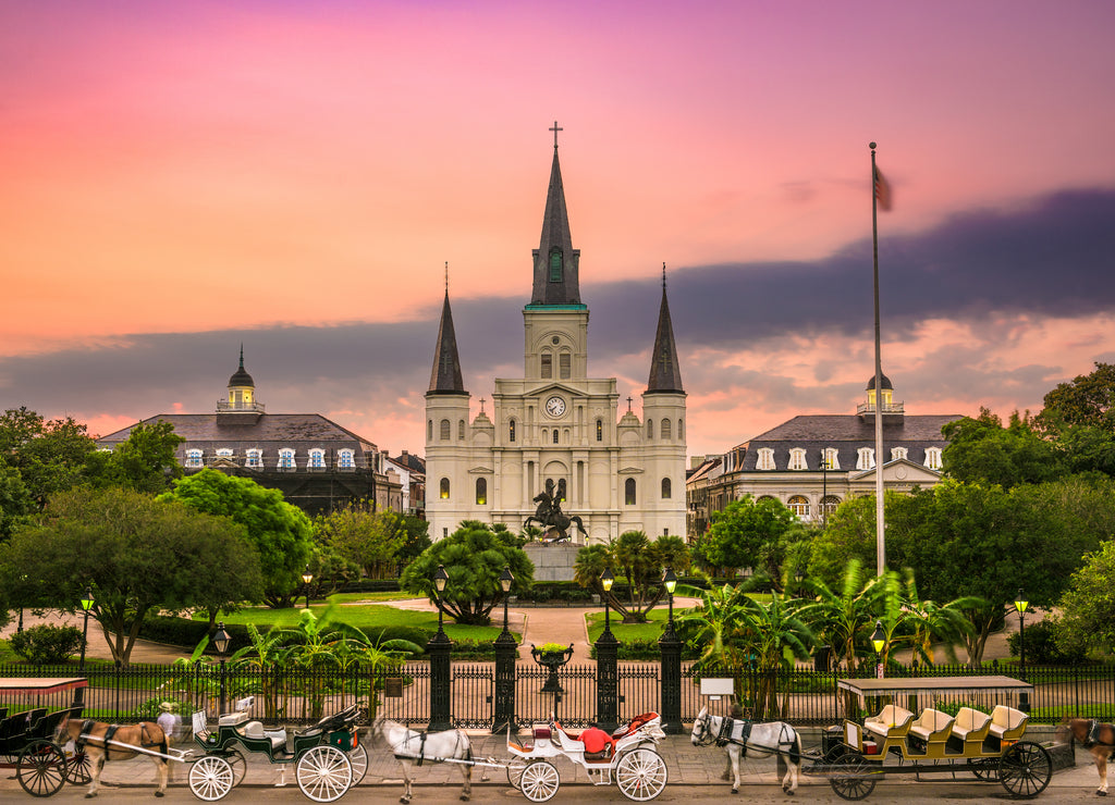 St. Louis Cathedral at Jackson Square, New Orleans, Louisiana