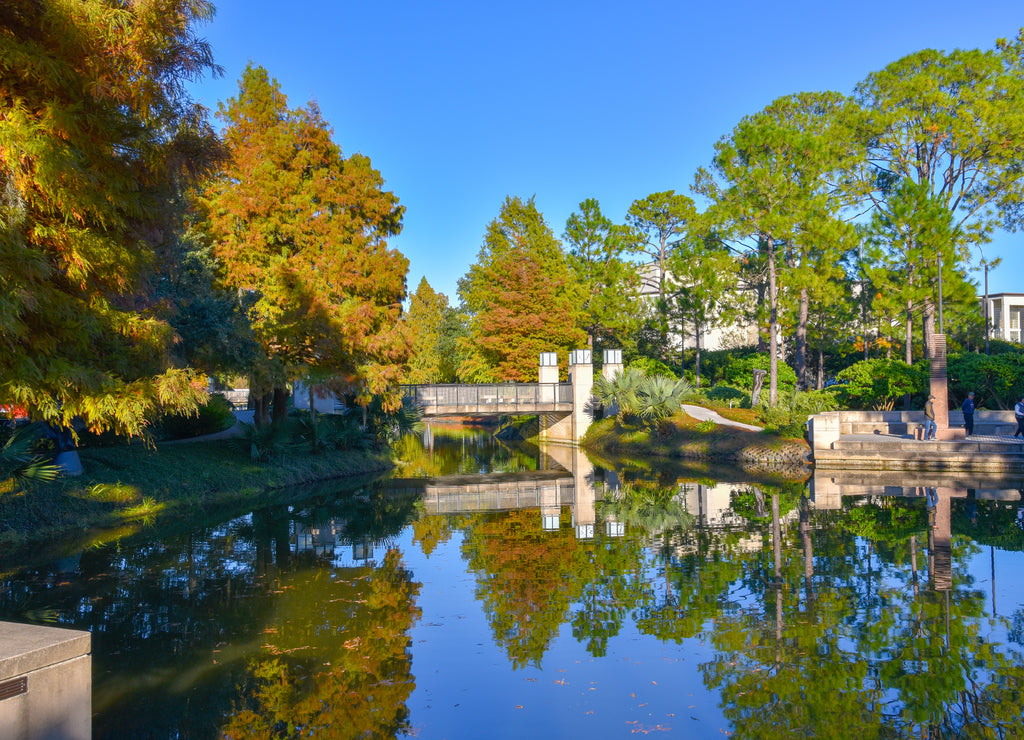 Walking around the sculpture garden in New Orleans Museum of Art (NOMA), Louisiana