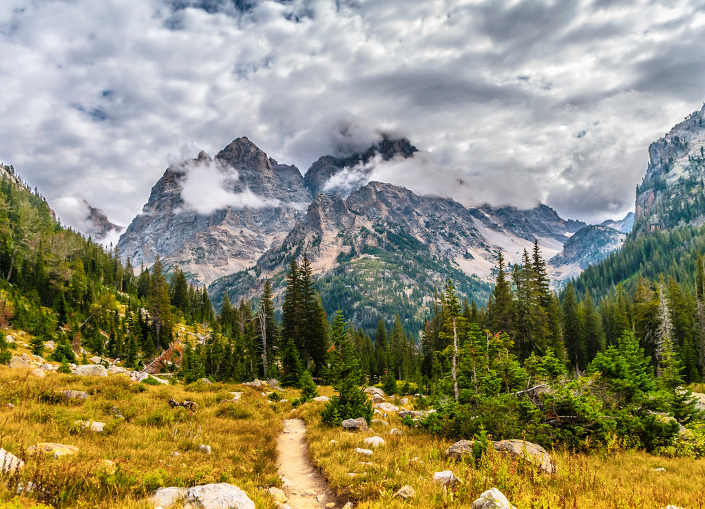Hiking Trail in the Cascade Canyon - Grand Teton National Park, Wyoming