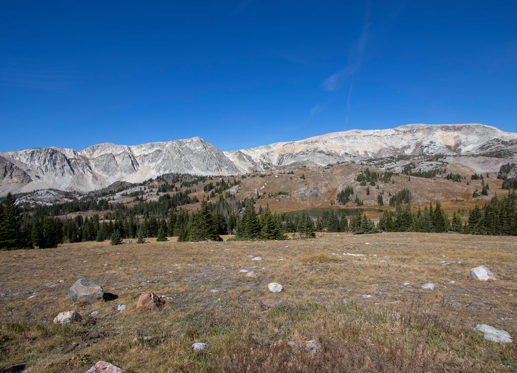 The Snowy Range mountains in Wyoming