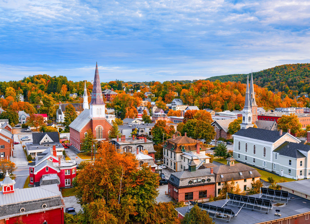 Montpelier, Vermont, USA town Skyline
