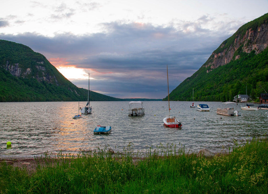 Summer sunset at Lake Willoughby Vermont