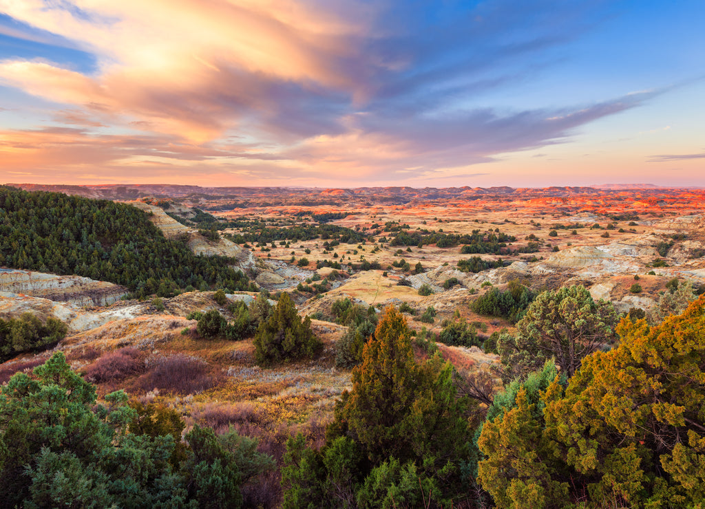 Sunrise over Theodore Roosevelt National Park, North Dakota