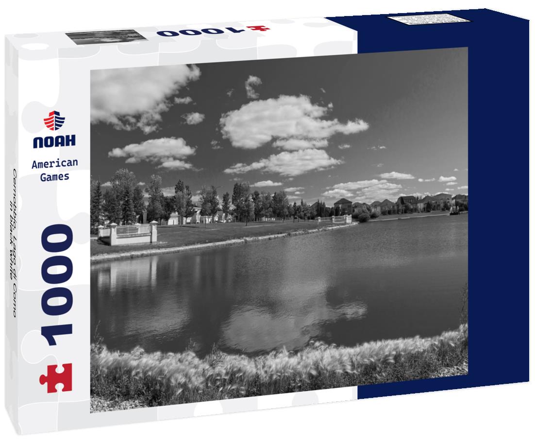Noah Jigsaw Puzzle Cernobbio, Lago di Como in black white 1000 pieces