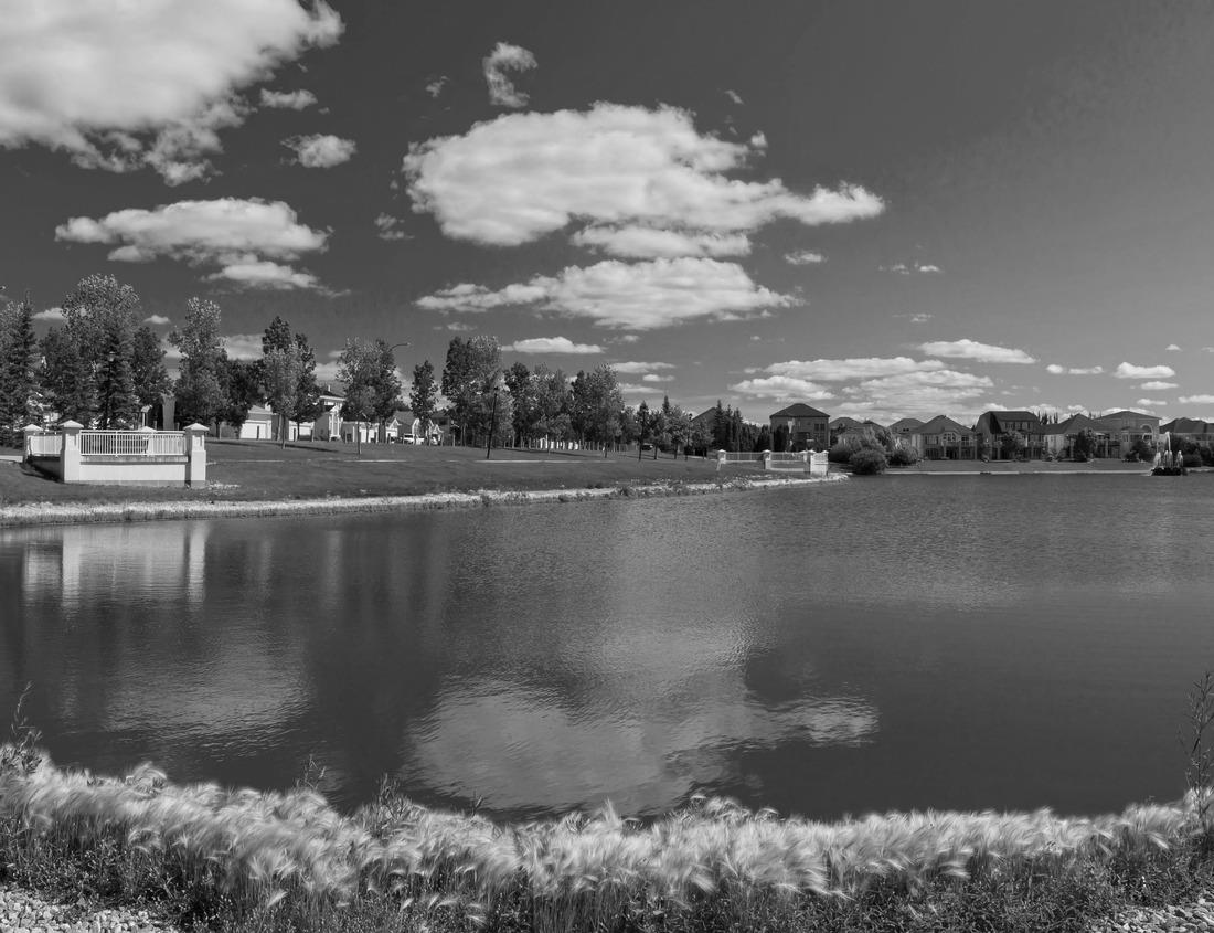 Noah Jigsaw Puzzle Cernobbio, Lago di Como in black white 1000 pieces