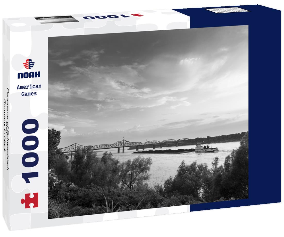 Noah Jigsaw Puzzle Panorama of Schwaebisch Hall - Germany in black white 1000 pieces