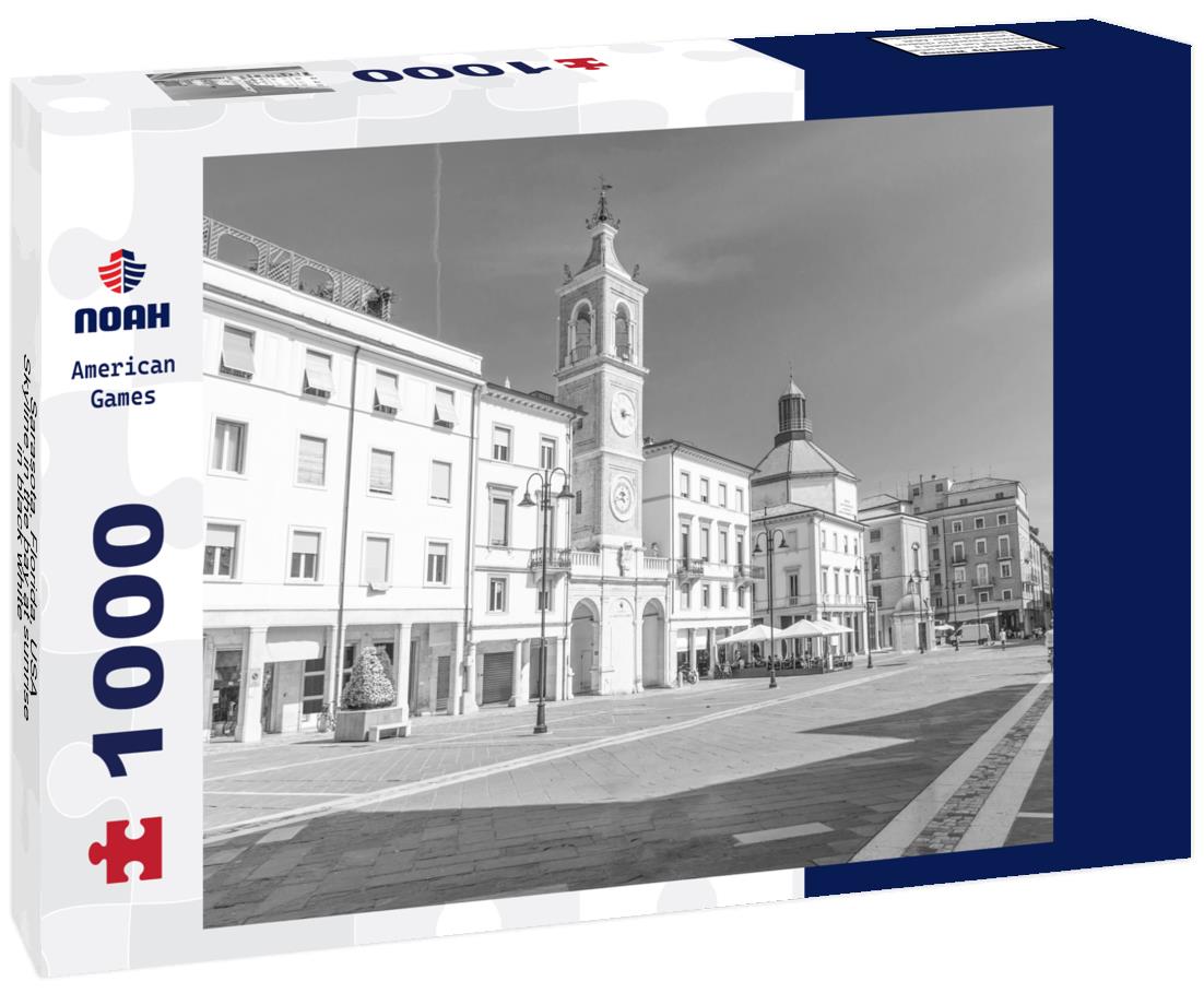 Noah Jigsaw Puzzle Sarasota, Florida, USA Skyline in the bay at sunrise in black white 1000 pieces