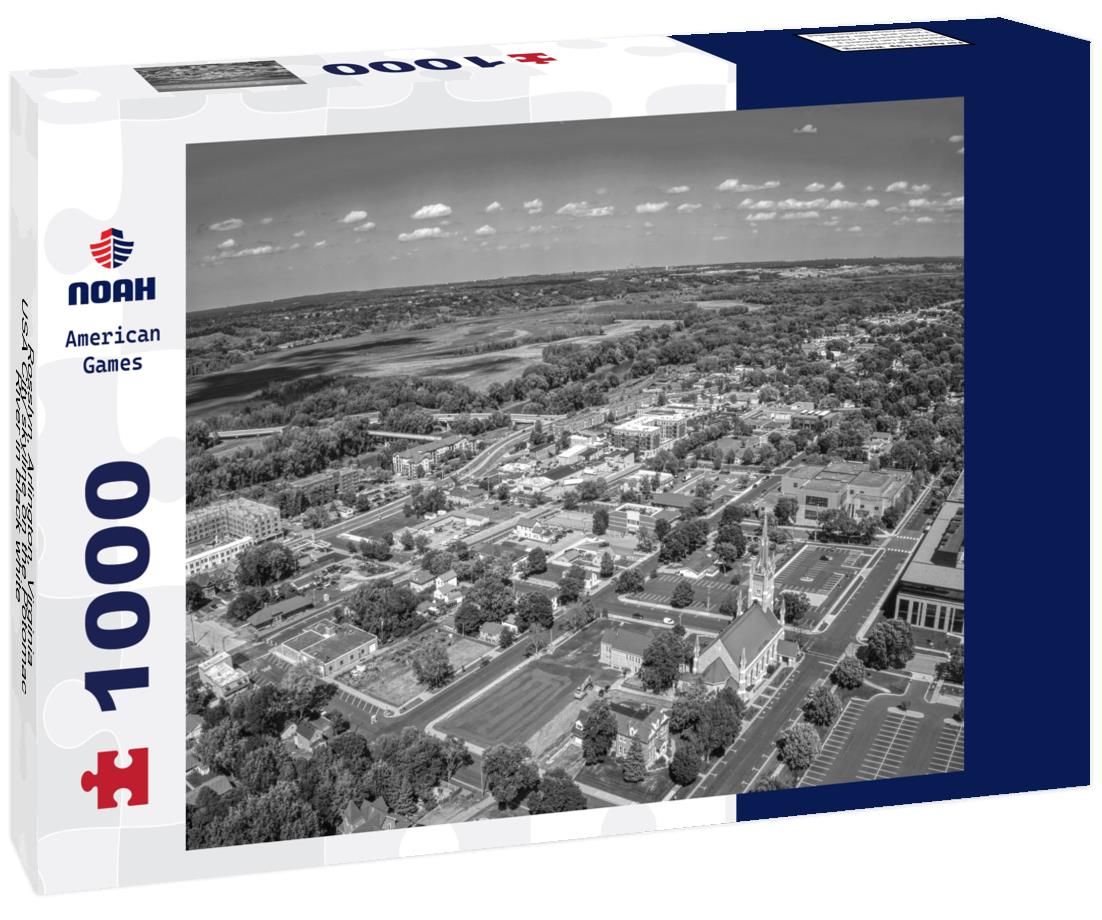 Noah Jigsaw Puzzle Rosslyn, Arlington, Virginia, USA City skyline on the Potomac River in black white 1000 pieces