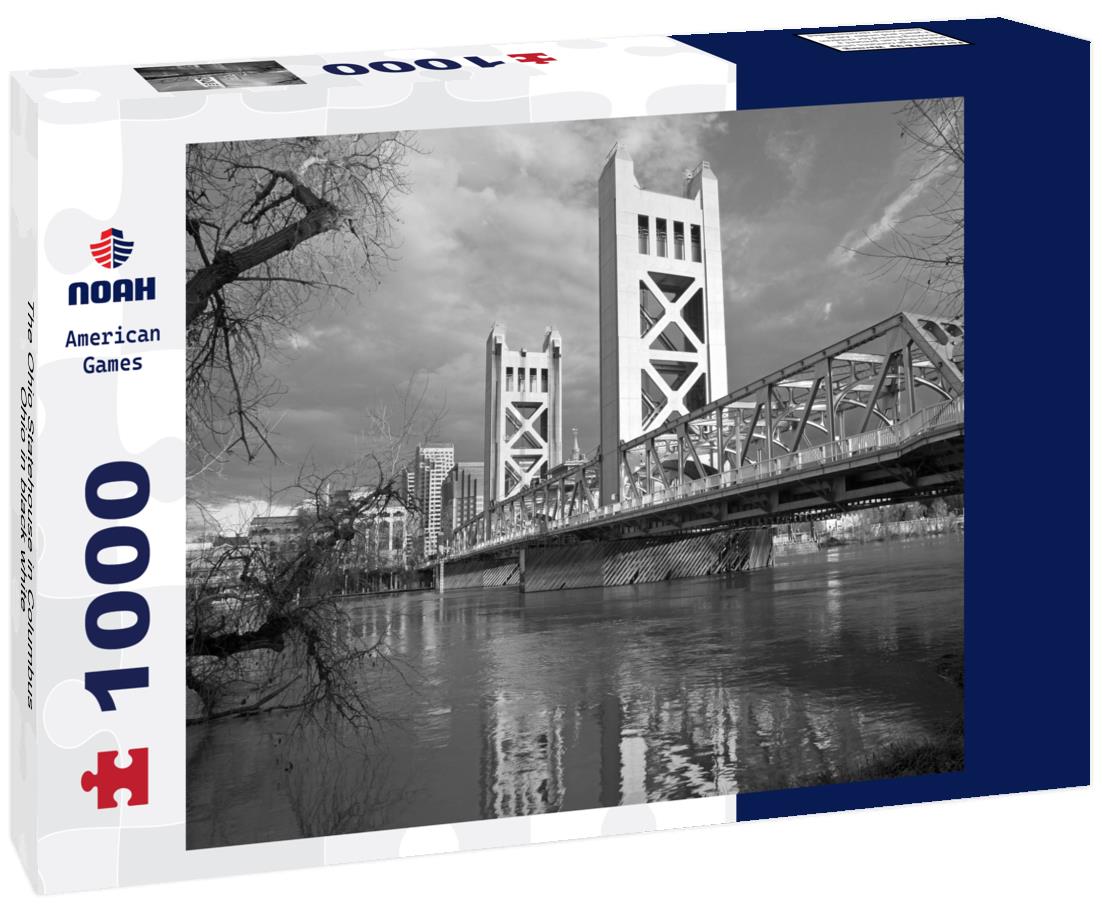 Noah Jigsaw Puzzle The Ohio Statehouse in Columbus, Ohio in black white 1000 pieces