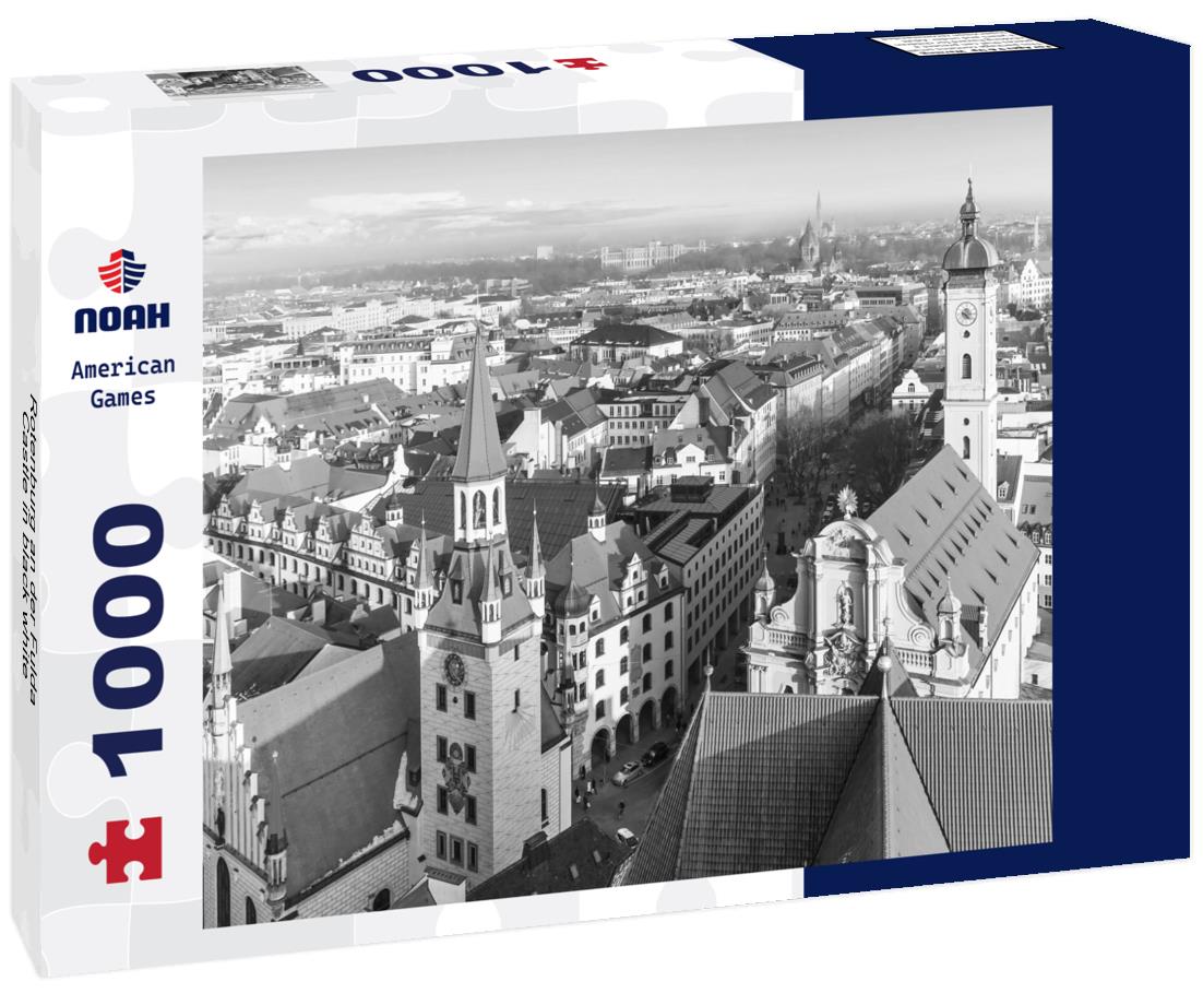 Noah Jigsaw Puzzle Rotenburg an der Fulda, Castle in black white 1000 pieces