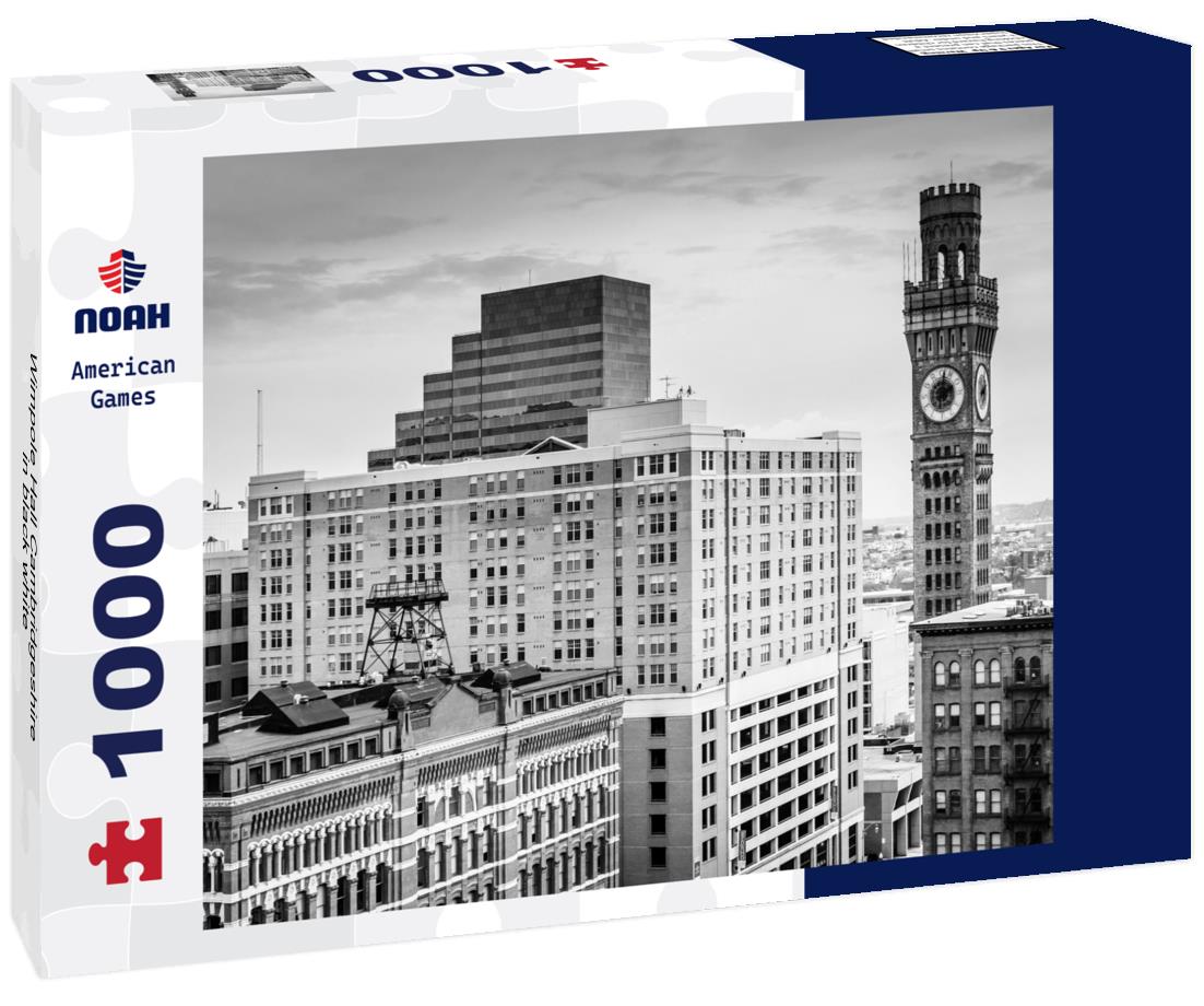 Noah Jigsaw Puzzle Wimpole Hall Cambridgeshire in black white 1000 pieces