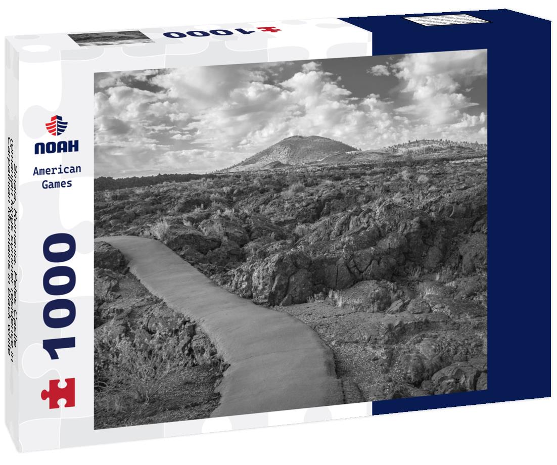 Noah Jigsaw Puzzle Sinaia, Romania. Peles Castle, romanian kings summer residence in Carpathian Mountains in black white 1000 pieces