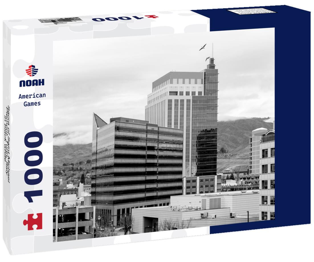 Noah Jigsaw Puzzle Sacra of Saint Michael, Piemont, Turin, Italy in black white 1000 pieces