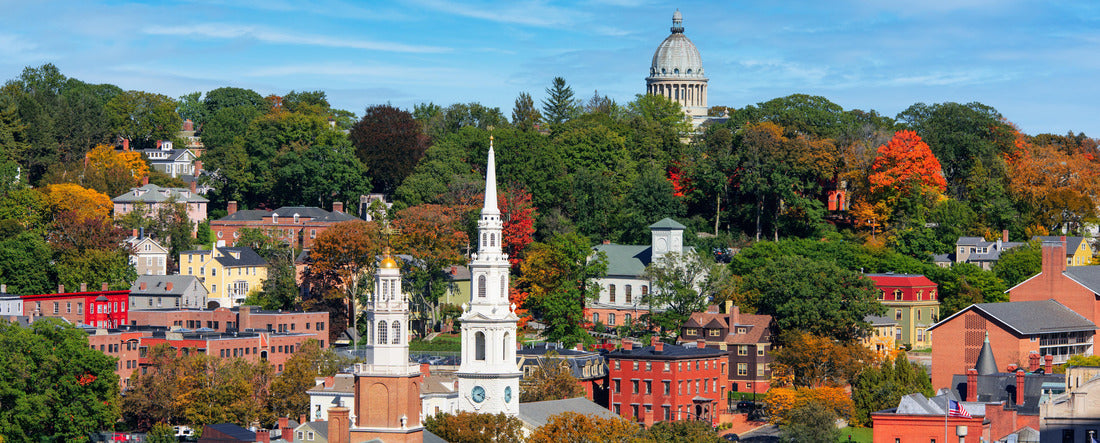 Providence, Rhode Island, USA historic New England architecture with early autumn foliage 2000pc Panoramic Puzzle