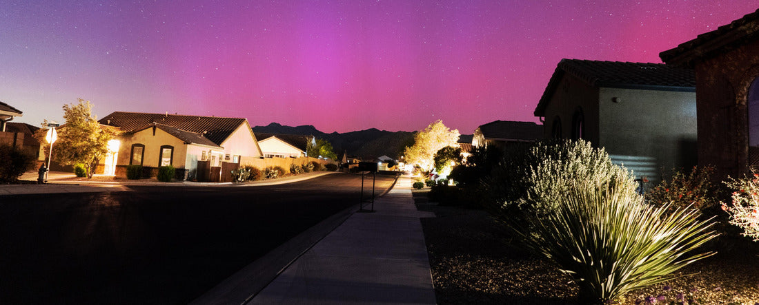 Seltene Nordlichter in Marana, Arizona am 10. Mai 2024 während eines schweren Sonnensturms 2000pc Panoramic Puzzle