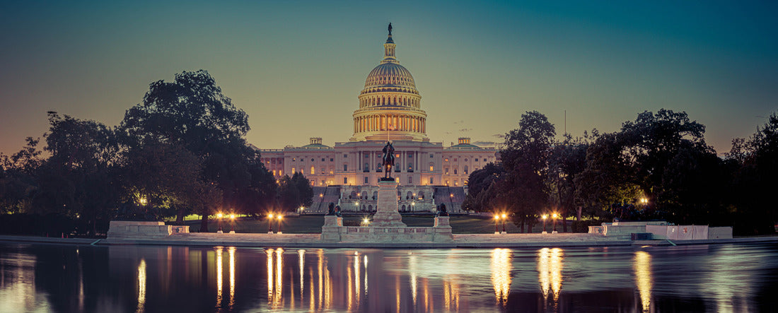 Noah Jigsaw Puzzle Panoramic image of the Capitol of the United States with the capitol reflecting pool in morning light panorama 2000 pieces