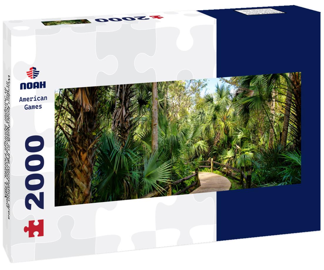 Wooden boardwalk in the recreation area in the Ocala National Forest located in Juniper Springs Florida, USA 2000pc Panoramic Puzzle