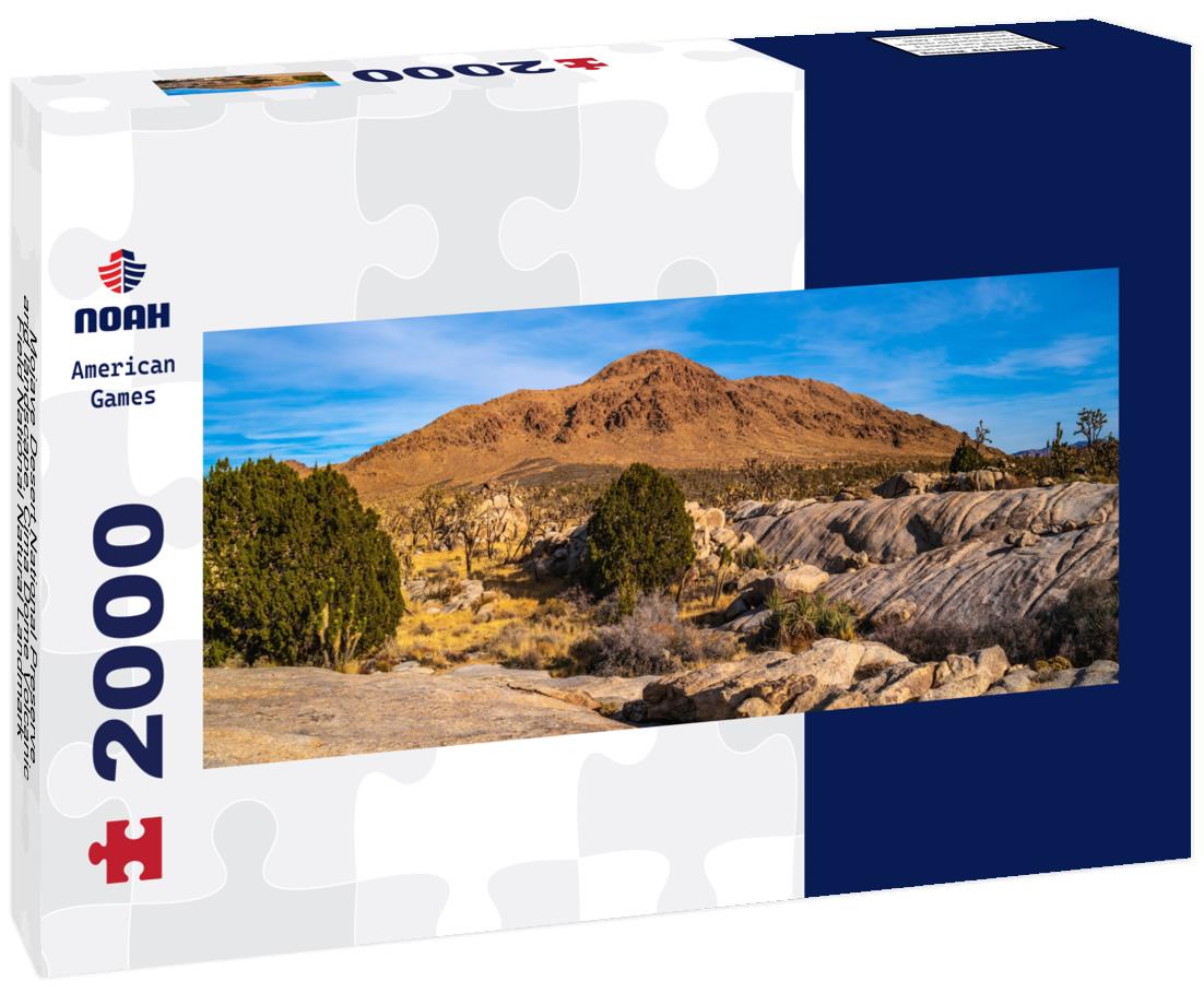 Mojave Desert National Preserve arid landscape, Cima Dome Volcanic Field National Natural Landmark in California, USA 2000pc Panoramic Puzzle