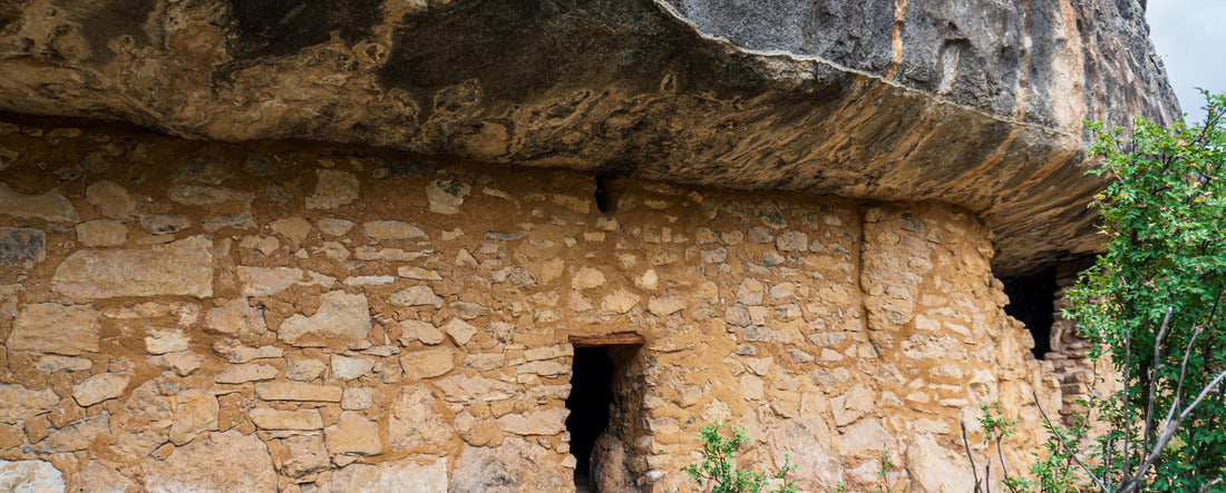 Walnut Canyon National Monument near Flagstaff, Arizona. Canyon protects cliff dwellings of Sinagua people. Island Trail provides access to cliff dwellings 2000pc Panoramic Puzzle