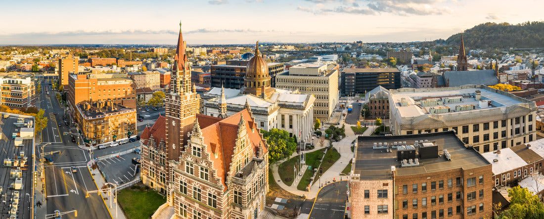 Noah Jigsaw Puzzle Aerial view of Paterson, NJ and its old courthouse panorama 2000 pieces