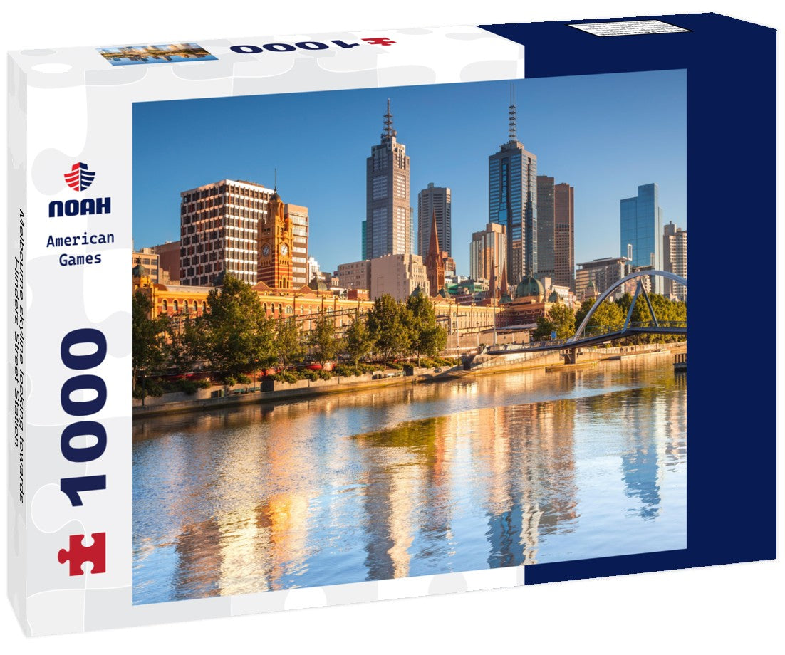 Noah Jigsaw Puzzle Melbourne skyline looking towards Flinders Street Station 1000 pieces