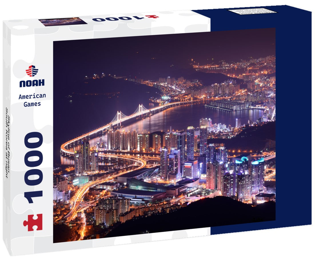 Noah Jigsaw Puzzle Skyline of Busan, South Korea at night 1000 pieces