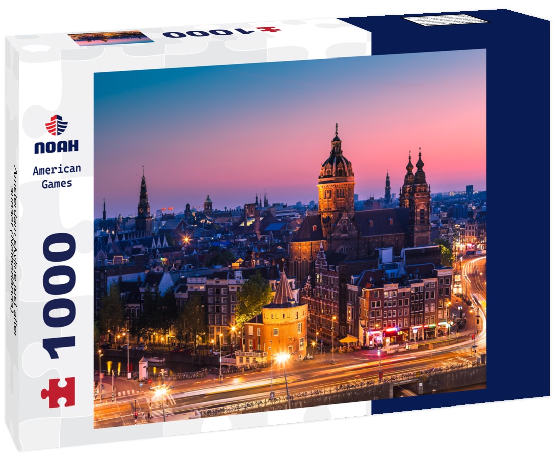 Noah Jigsaw Puzzle Amsterdam skyline just after sunset (Netherlands) 1000 pieces
