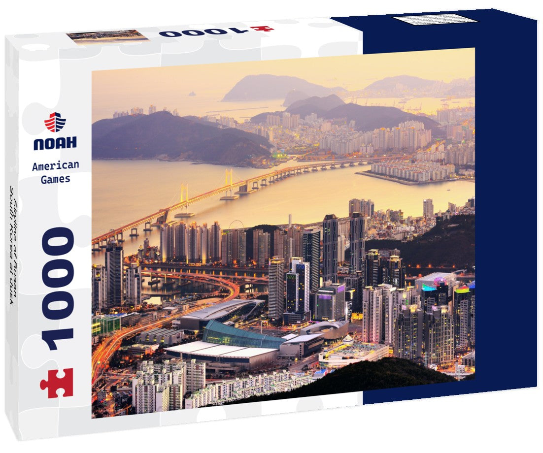Noah Jigsaw Puzzle Skyline of Busan, South Korea at dusk 1000 pieces