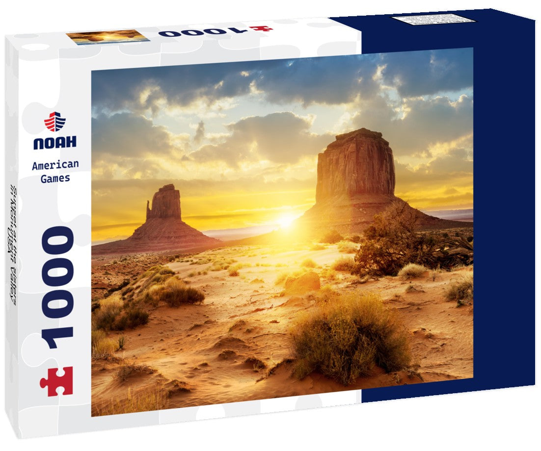 Noah Jigsaw Puzzle Sunset at the sisters in Monument Valley, USA 1000 pieces