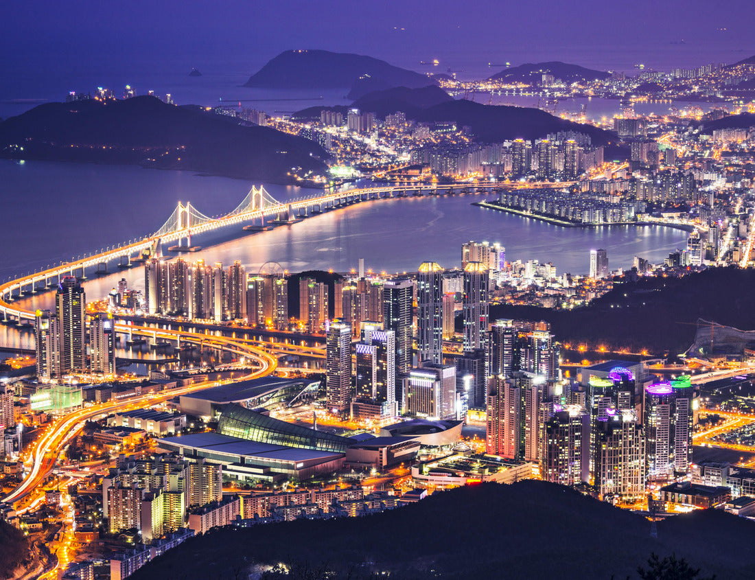 Noah Jigsaw Puzzle Busan, South Korea aerial view at night 1000 pieces