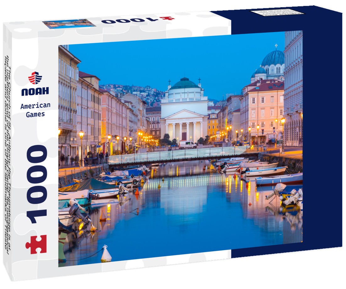 Noah Jigsaw Puzzle The Church of St. Anthony the Thaumaturge is at the northern end of the Grand Canal. Its neoclassical façade and dome is one of the landmarks of Trieste, a city and seaport in Italy 1000 pieces