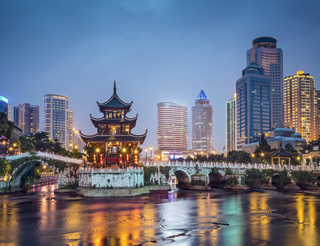 Noah Jigsaw Puzzle Guiyang, China skyline at Jiaxiu Pavilion on the Nanming River 1000 pieces