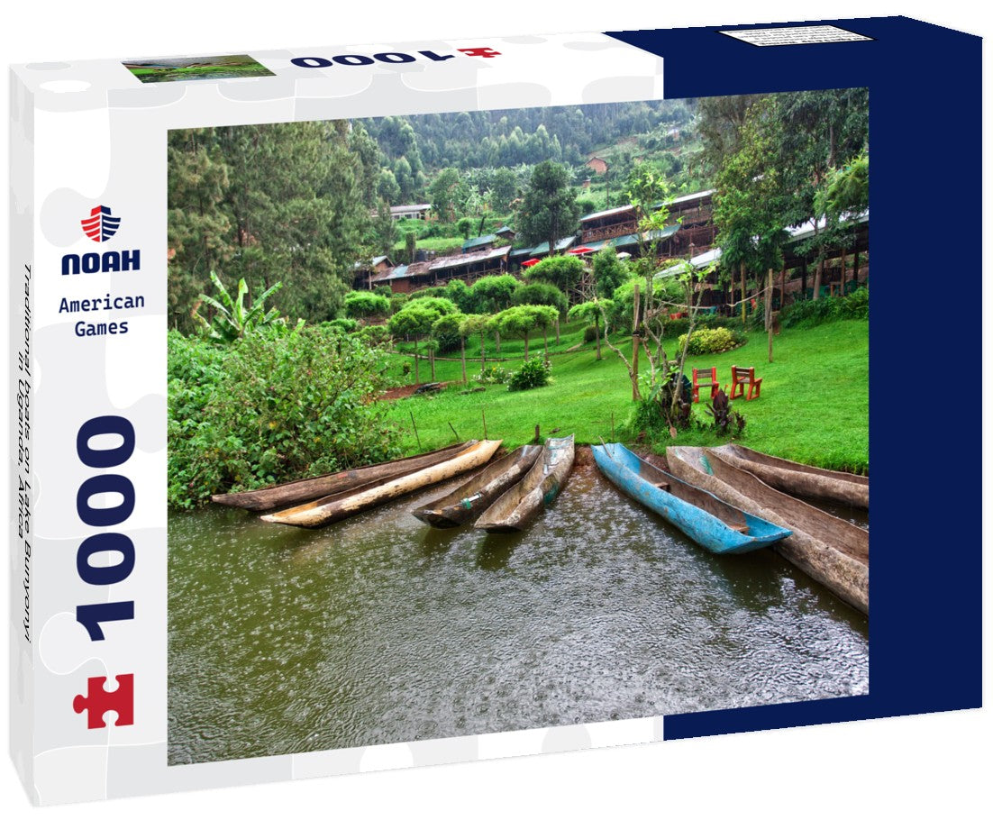 Noah Jigsaw Puzzle Traditional boats on Lake Bunyonyi in Uganda, Africa 1000 pieces