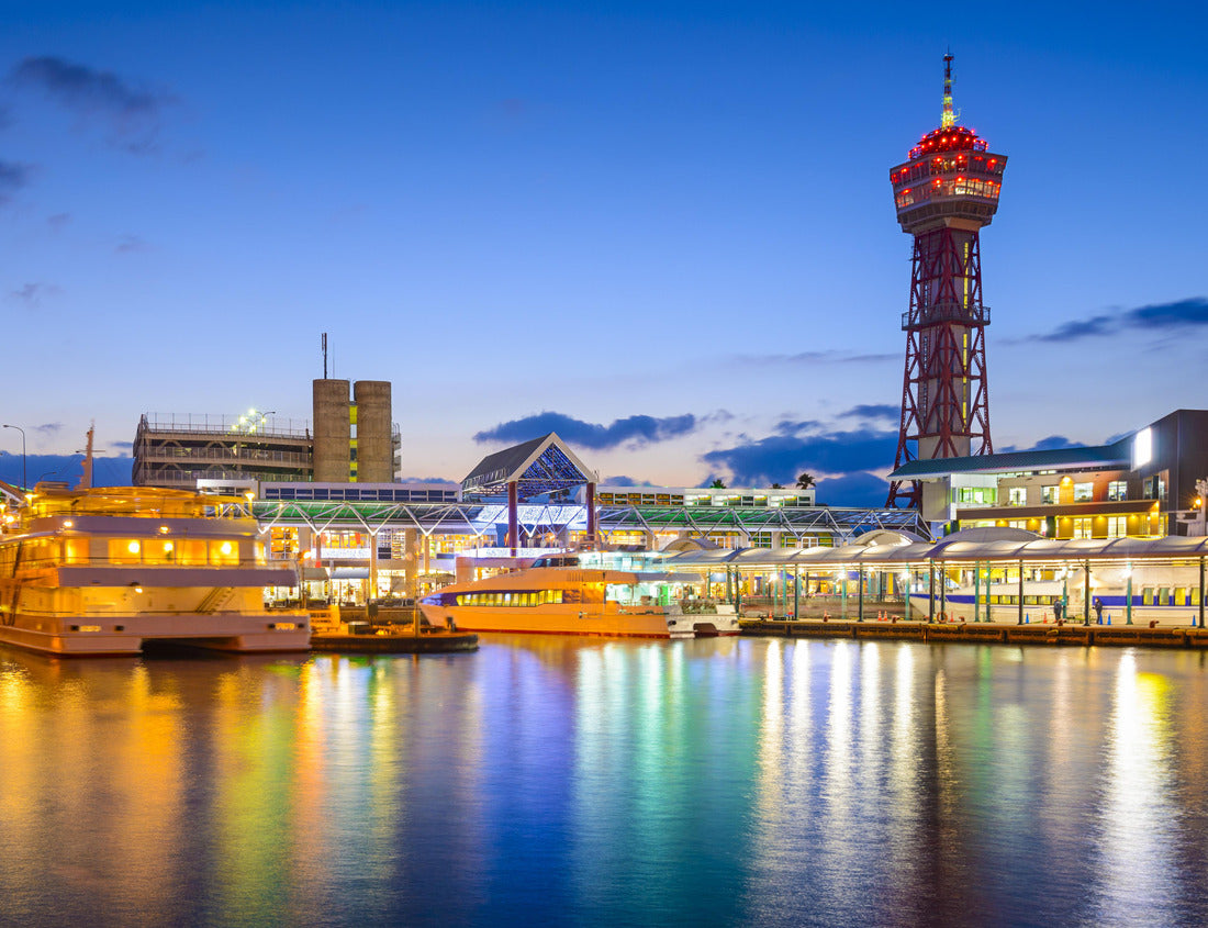 Noah Jigsaw Puzzle Fukuoka, Japan waterfront Cityscape at twilight 1000 pieces