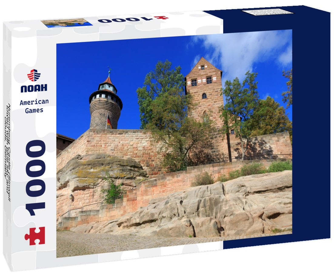 Noah Jigsaw Puzzle Nuremberg Castle (Sinwell tower) with blue sky and clouds, Germany 1000 pieces