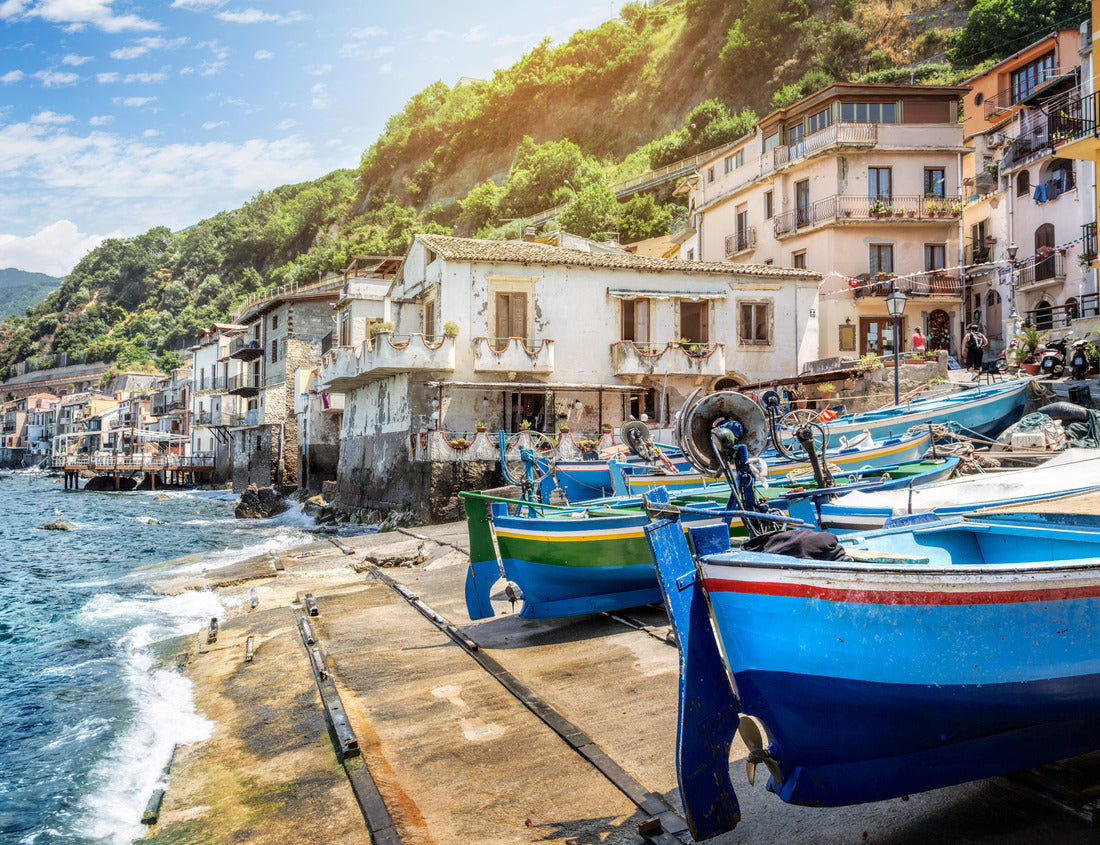 Noah Jigsaw Puzzle Fishing village in calabria, Scilla, Italy 1000 pieces