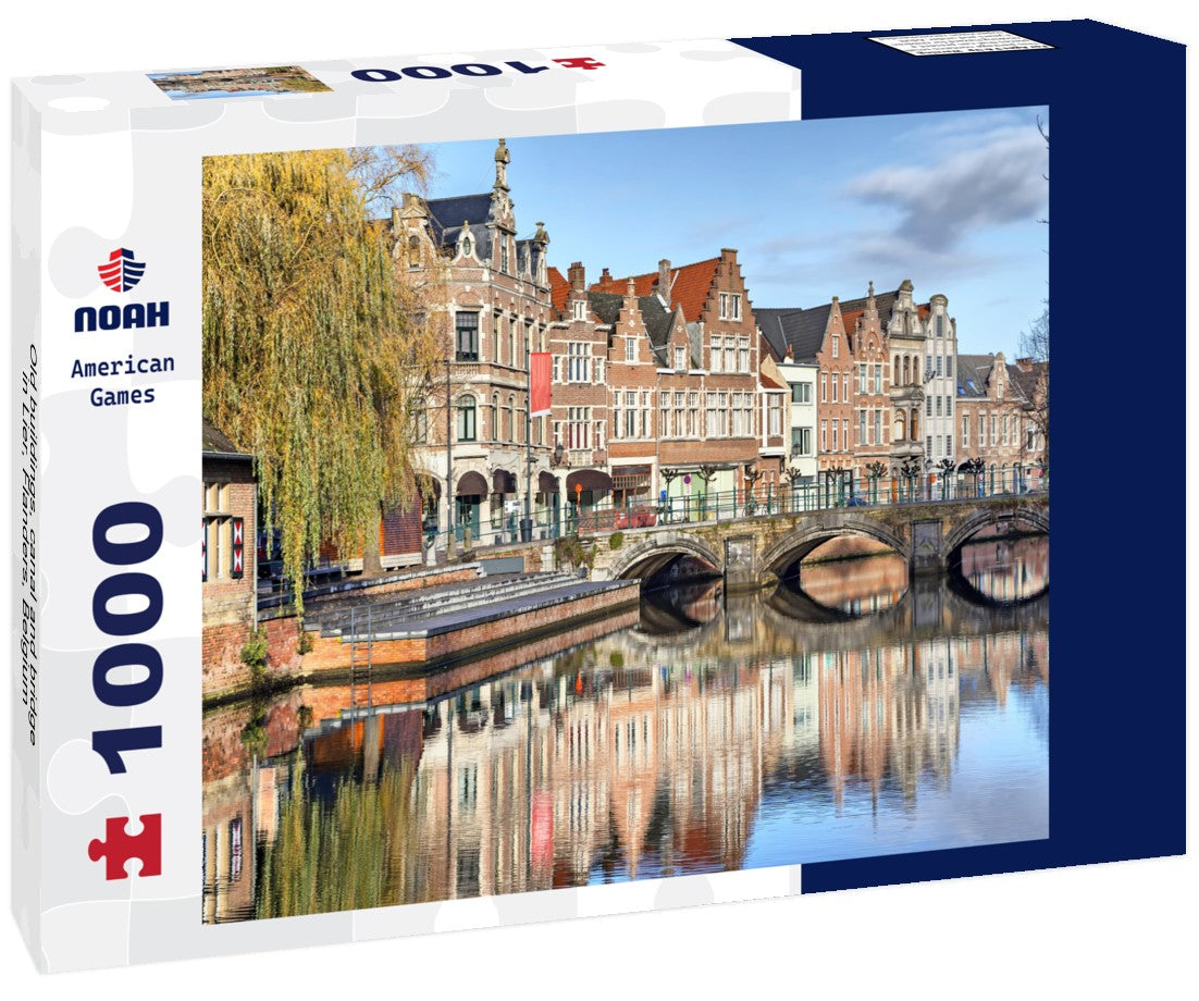 Noah Jigsaw Puzzle Old buildings, canal and bridge in Lier, Flanders, Belgium 1000 pieces