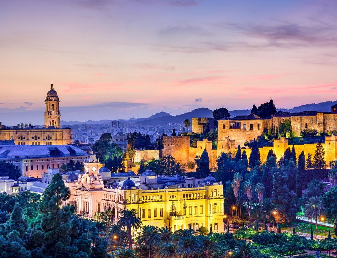 Noah Jigsaw Puzzle Malaga, Spain cityscape at the Cathedral, City Hall and Alcazaba citadel of Malaga 1000 pieces