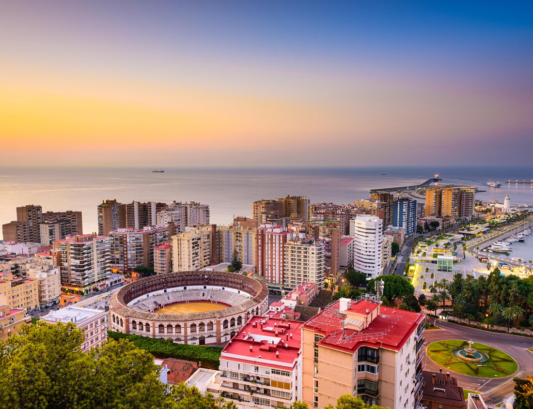 Noah Jigsaw Puzzle Malaga, Spain dawn skyline towards the Mediterranean Sea 1000 pieces