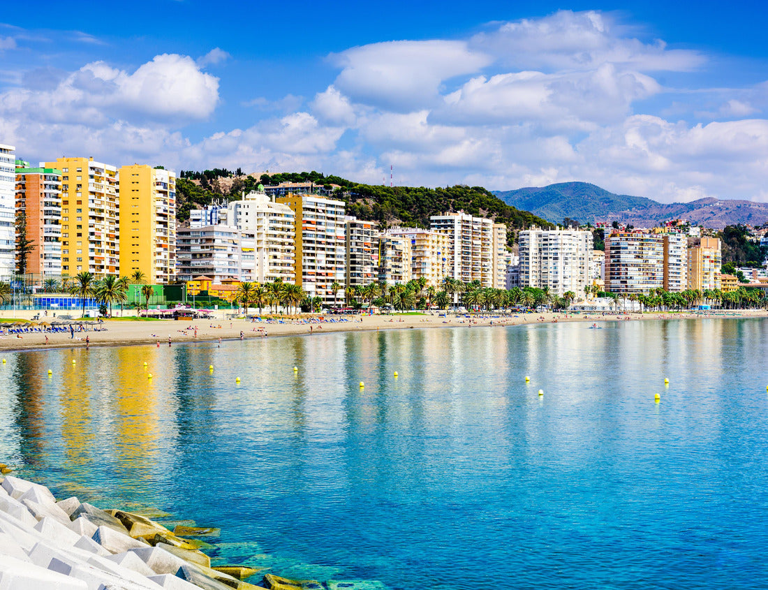 Noah Jigsaw Puzzle Malaga, Spain resort skyline at Malagueta Beach 1000 pieces
